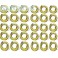 Lotto 30 faretti tondo da incasso fissi oro