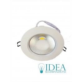 Faretto led da incasso tondo 5W cornice bianca 3000K 220V