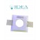 Faretto in gesso liscio da incasso quadro fisso 