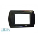 Placca Living 3 posti Bticino Nero