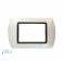 Placca Living 3 posti bianco Bticino