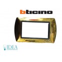 Placca Living 3 posti Bticino Oro