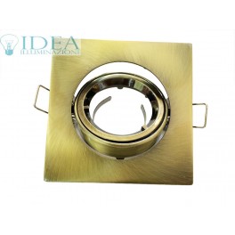 Faretto quadrato da incasso orientabile Bronzo Faretto quadrato da incasso orientabile Bronzo