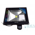 Faro proiettore Led sensore di movimento 50w 6500°K IP66