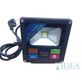 Faro proiettore Led 10w Slim 6500K IP66