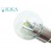 Lampadina a led SMD mini globo trasparente E14 (attacco piccolo) 3w luce fredda (6500°K)