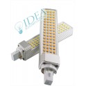 Lampadina led G24 in alluminio 64 led SDM 12w luce fredda (K6500)