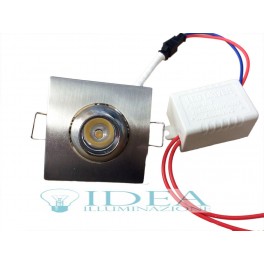 Mini spot Led quadro 1w 3000K Mini spot Led quadro 1w 3000K
